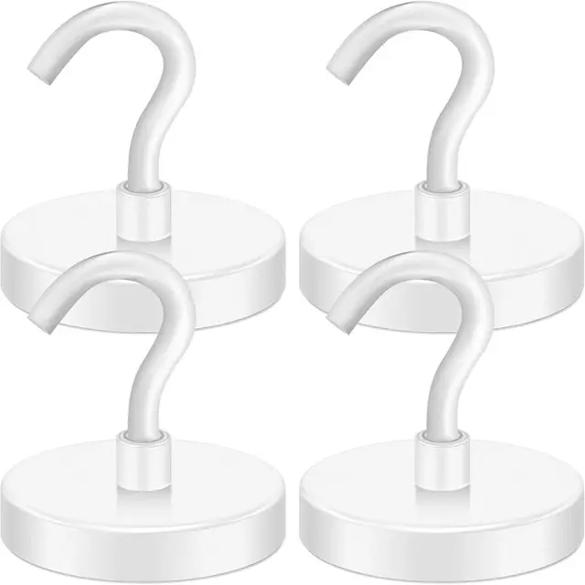 ตะขอแม่เหล็กสําราญสําหรับงานหนักสีขาวสําหรับห้องเรียน ตู้เย็น แขวน ห้องโดยสาร ย่าง ห้องครัว โรงรถ สถานที่ทํางาน และสํานักงาน ฯลฯ 1