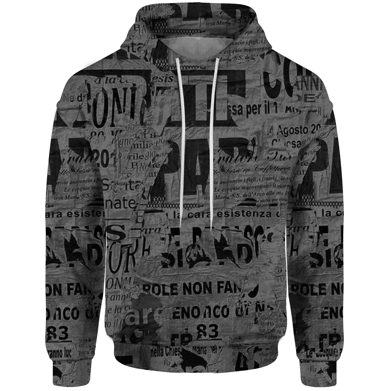 thumbnail image 1 of Sudadera casual de tendencia para hombre Sudadera con capucha con estampado de texto para hombre de moda Ropa cómoda y versátil para hombre, 1 of 5
