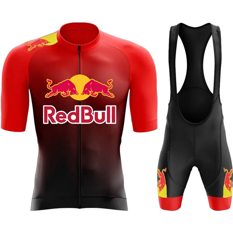 Sportswear Cycling Man Red Bull Jersey Men 2024 Men's Mtb Clothing Sports Set Clothes Pants Gel Laser Cut Shorts Bike Outfit Bib 6
