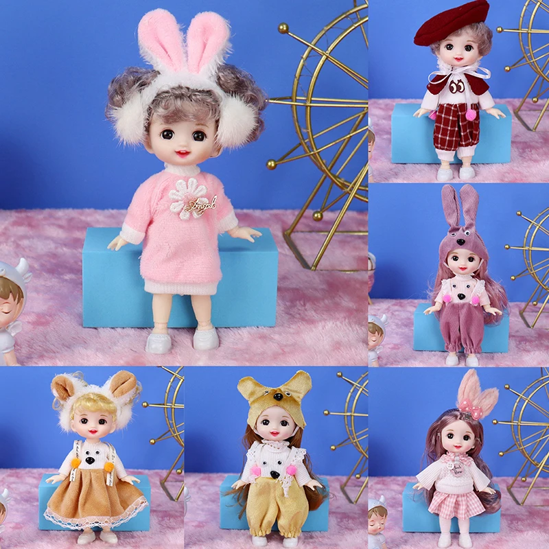 

16cm Doll Clothes Mermaid Princess dress Baby Outfit Daily Casual Accessories Skirt Toys for Girls Diy Gift