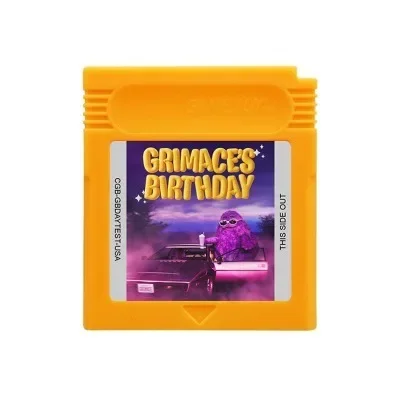 Crystal Clear Greenboy Creepy Black 16-Bit Game Cartridge