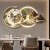 Chinesischen Stil Schlafzimmer Wanduhren Küche Moderne Alarm Nordic Große Größe Kunst Wandbild Wand Uhr Luxus Duvar Saati 5