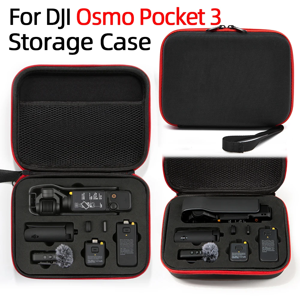 

Портативная Сумка-клатч для DJI Pocket 3 с панорамой и наклоном для камеры, цвет серый/черный, сумка для хранения аксессуаров DJI Pocket 3