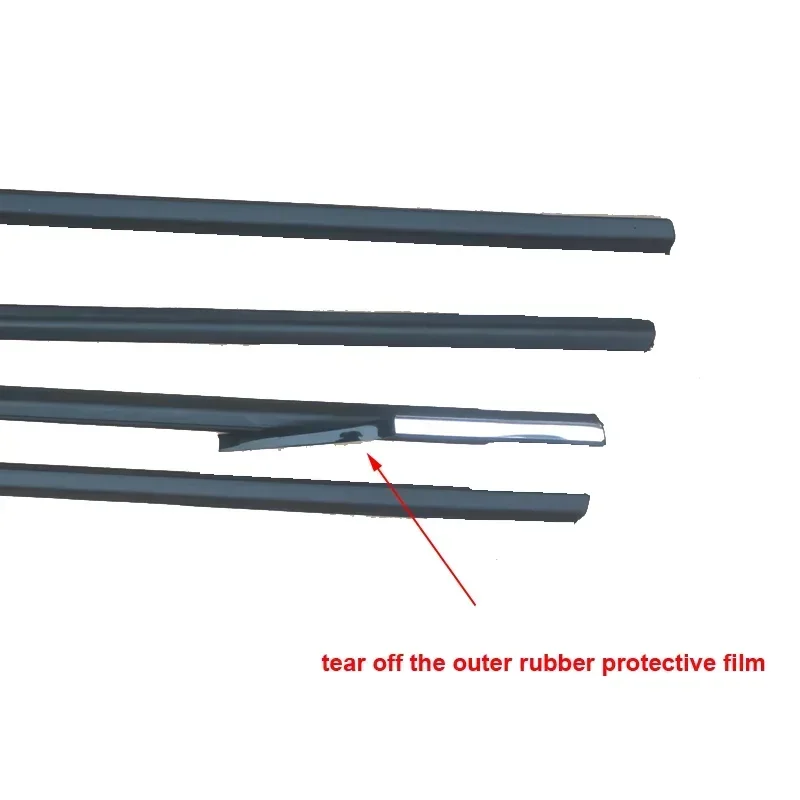 Chrome Window Weatherstrip 4PC Sweep Belt Outer Compatible with Acura