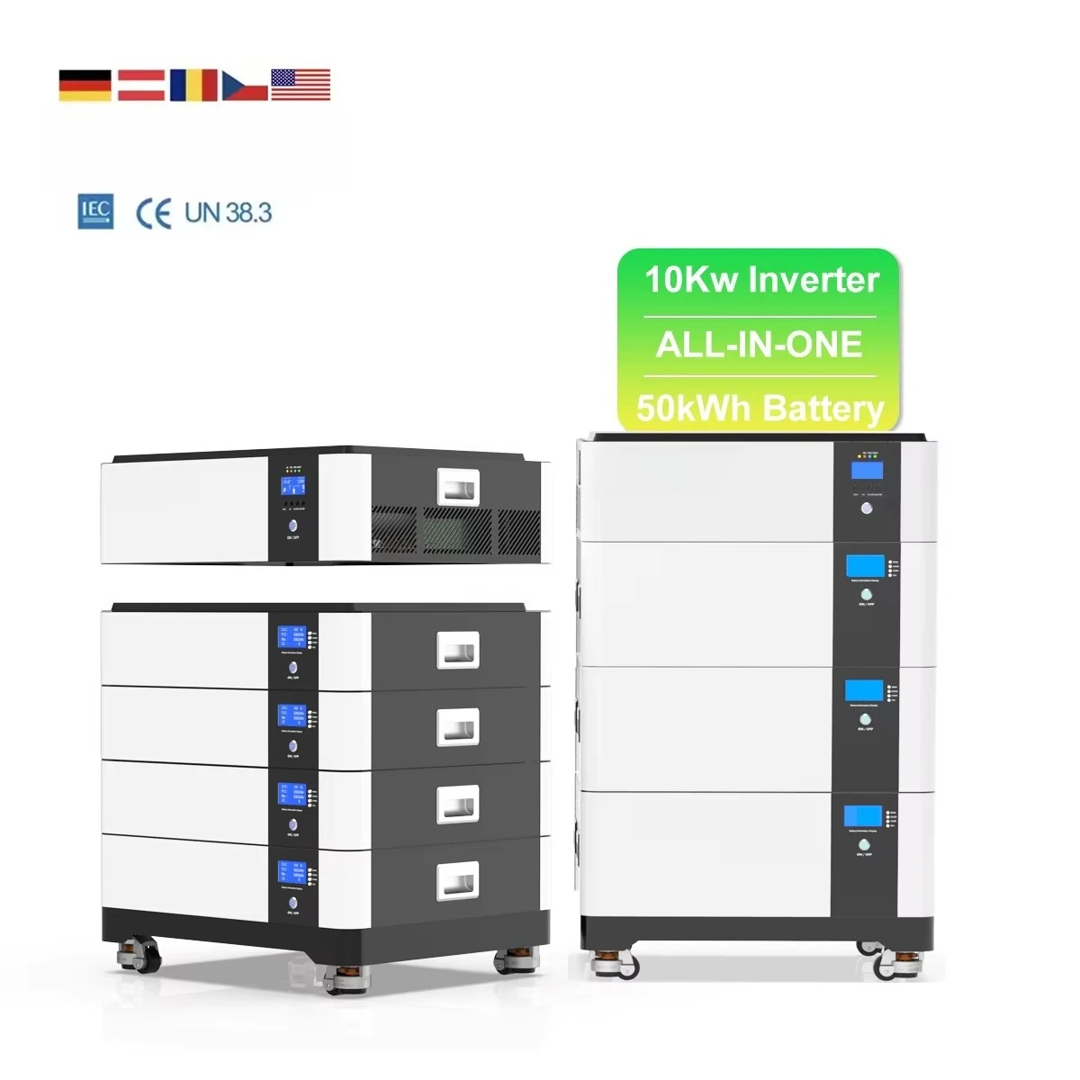 All in One 48V 300Ah 15Kwh Lifepo4 Battery Eu Stock 51.2V 400Ah 10Kwh ...