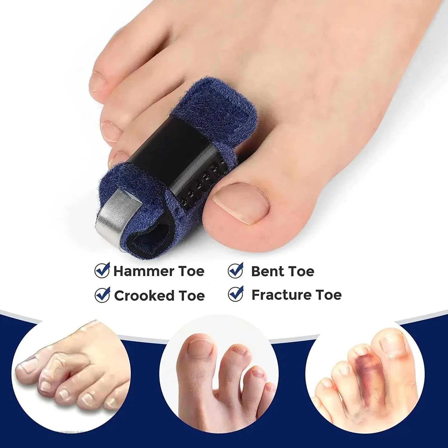 Covers Broken Toe Corrector for Women Toe Straightener for Hammer Toe Brace Toe Splint Hammertoe Splint Toe Wrap Toe