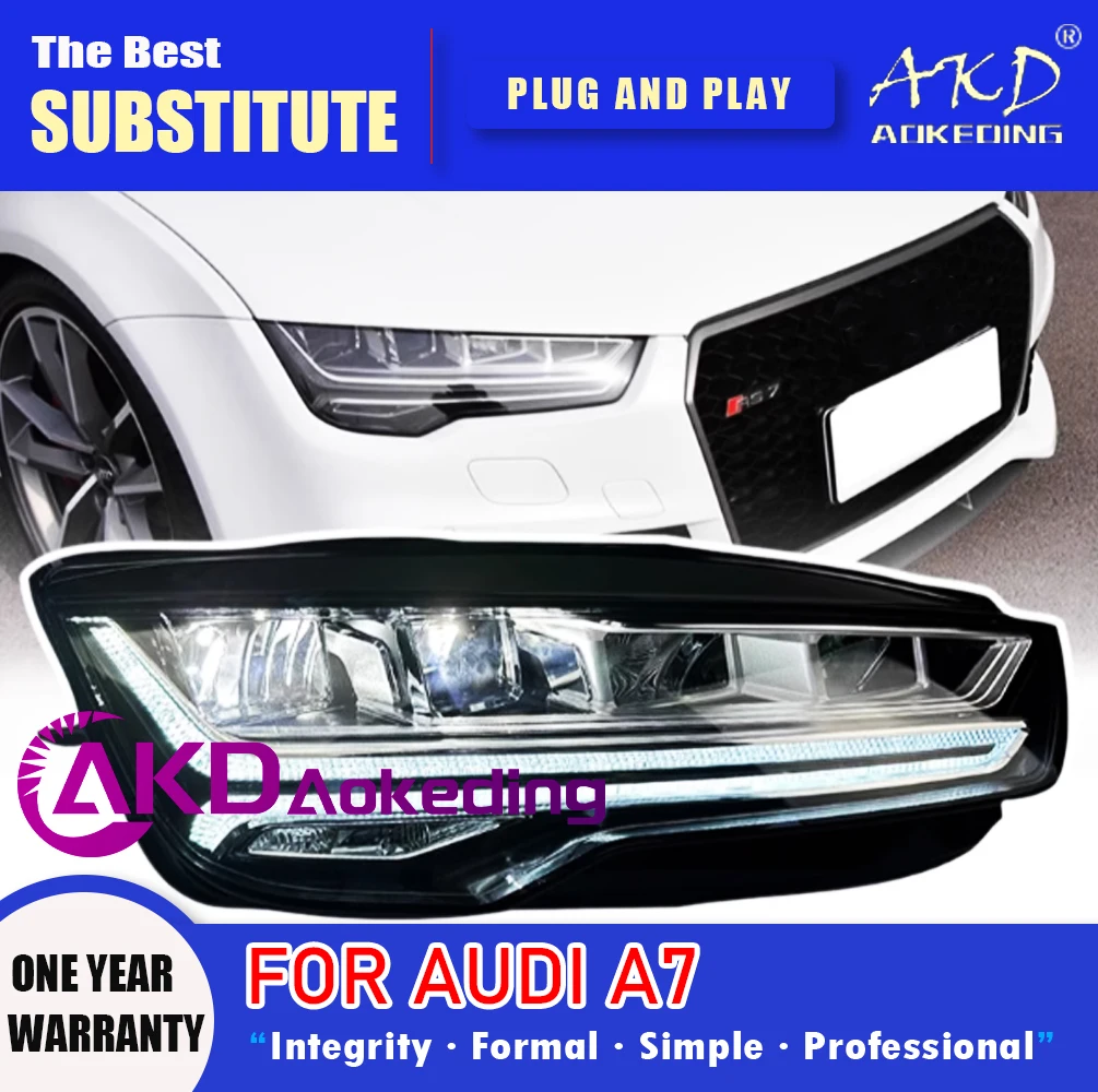 AKD Head Lamp for Audi A7 LED Headlight 2011-2018 Headlights A7 S7