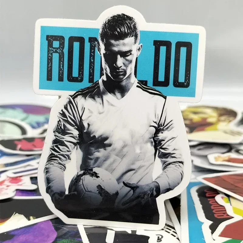 Wall Stickers Real Nice Fan Club Bar Room Decor Wall Stickers Cristiano Ronaldo Football Star Madrid Waterproof 50Pcs No Repeat