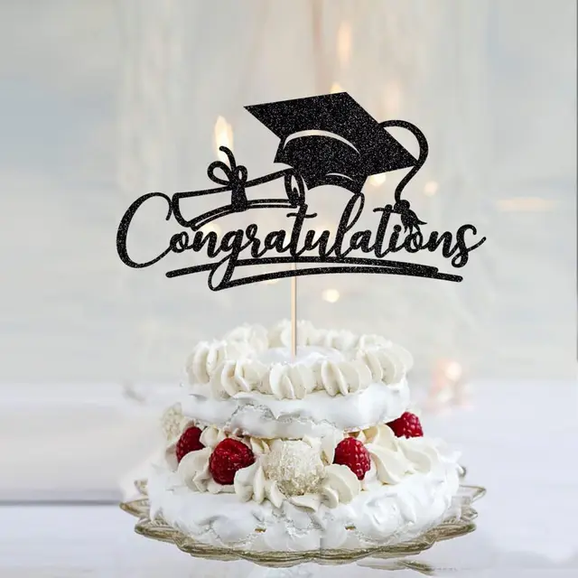 Decorazioni Torta Laurea 2025 - Toppers Cupcake E Cappello Di Laurea