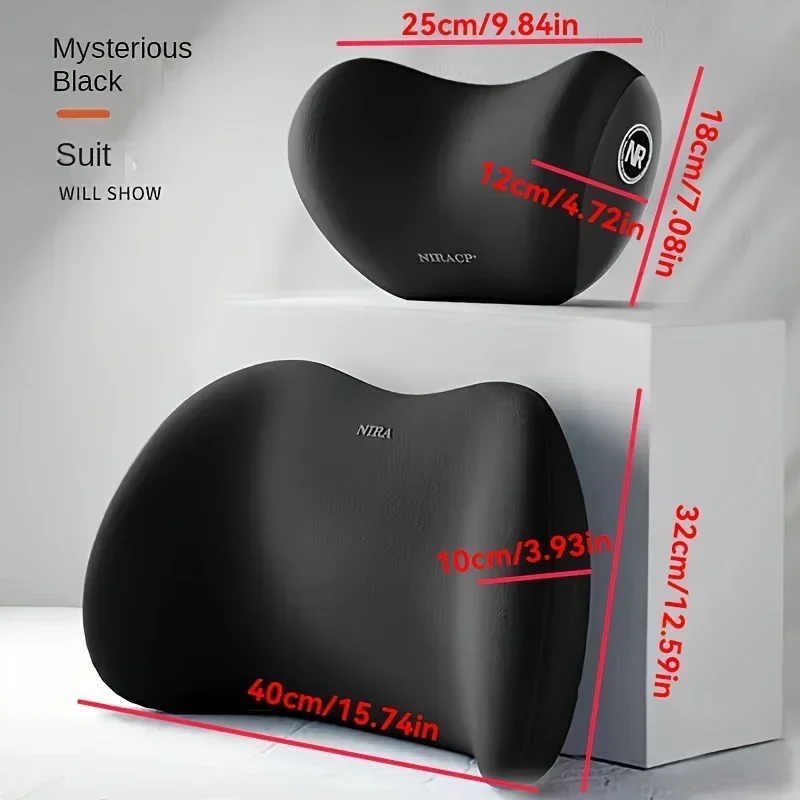 Car Headrest Car Neck Pillow Waist Cushion Driver Seat Backrest Cushion Driving Lumbar Support Waist Support Amagi car pillow