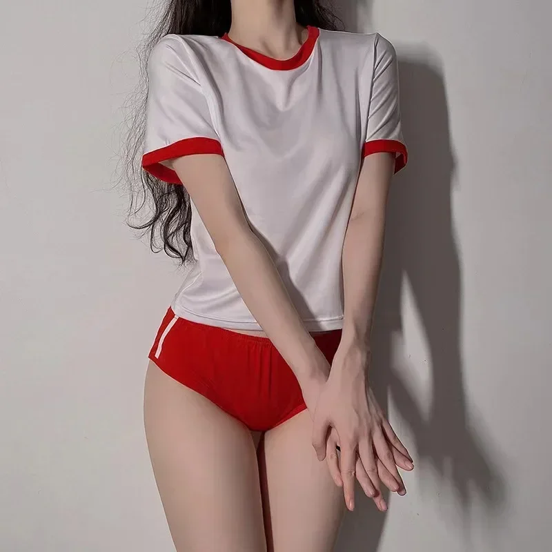 Cute School Uniform Cosplay Costume - Mini Skirt & Blouse Set for Women