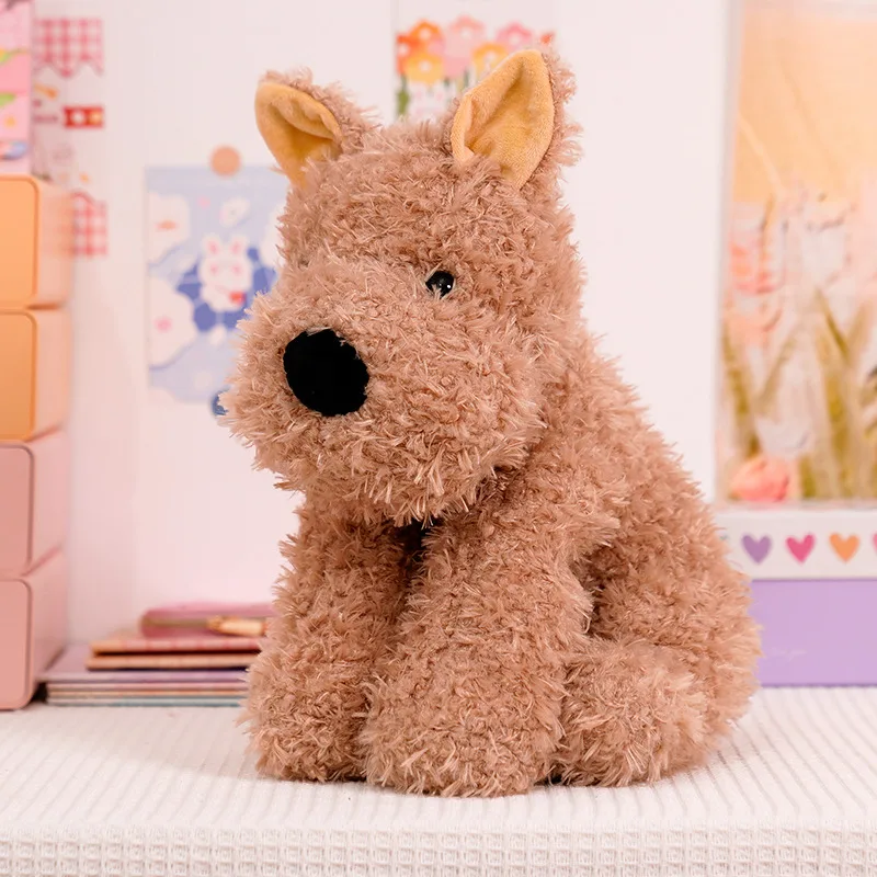 thumbnail image 1 of Peluche de perro Schnauzer Bulldog para niños, muñeco de peluche de la vida Real, regalo de cumpleaños y Navidad, 22/30/40cm, 1 unidad, 1 of 5