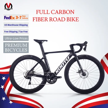 Ships from US KOOTU R08-R7000 22-Speed Full Carbon Fiber Road Bike with SHIMAN0 105 Kit Adult Bicycle Race Bike 700C 1