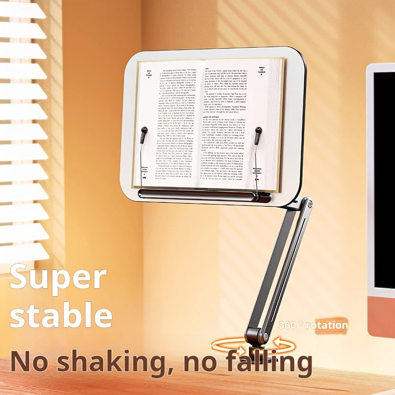 360-degree Foldable Cantilever Reading Rack Desktop Book Stand for Reading Rotating Book Stand for Books, Tablets