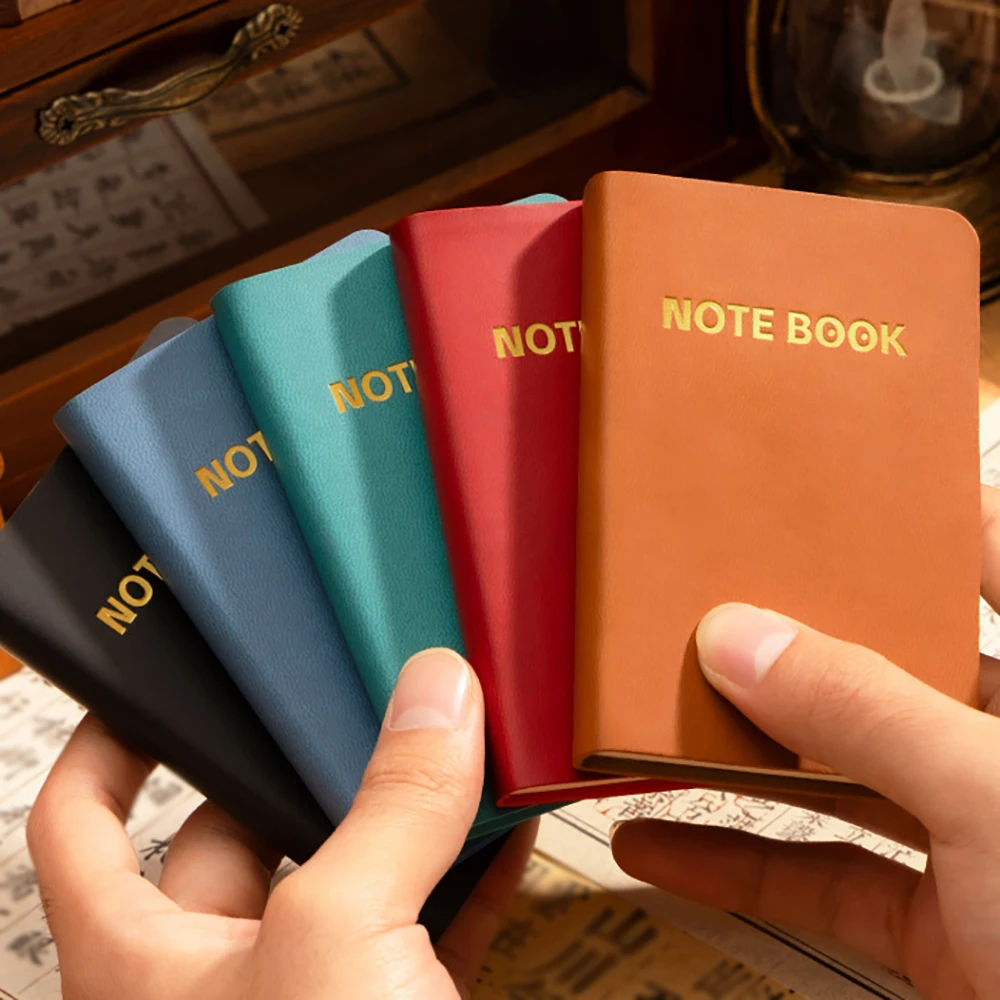 Elegant A7 Leather Pocket Notebook - Portable and Stylish Diary