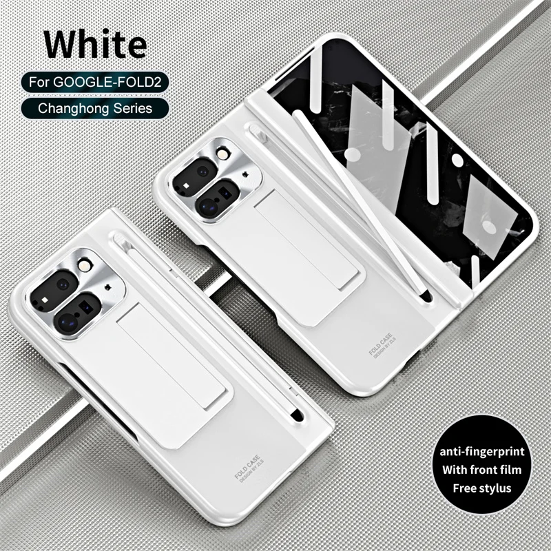 Premium Phone Case with Hinge, Touch Pen, Tempered Glass, Stand, and 360° Shockproof Protection