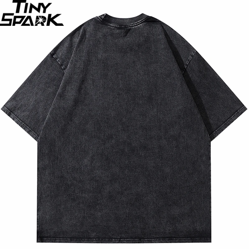 2025 Men Streetwear HipHop T Shirt Oversized Retro Vintage