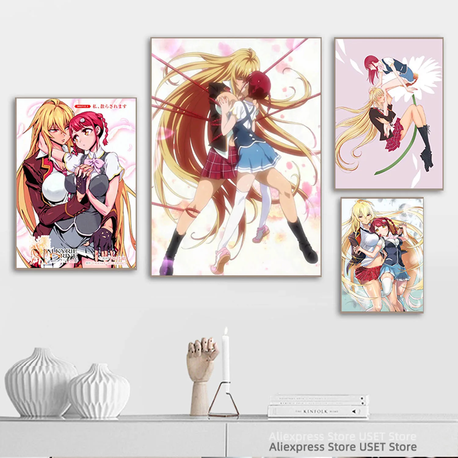Valkyrie Drive Mermaid Anime Japonês Cartaz, Anime Animação Cartoon Manga  Canvas Posters e Impressões Quadros Pintura Casa