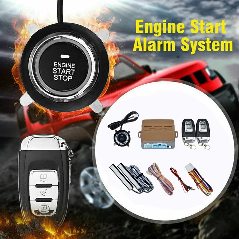 

Car SUV Keyless Entry Engine Start Security Alarm System Push Button Start System Remote Starter Stop
