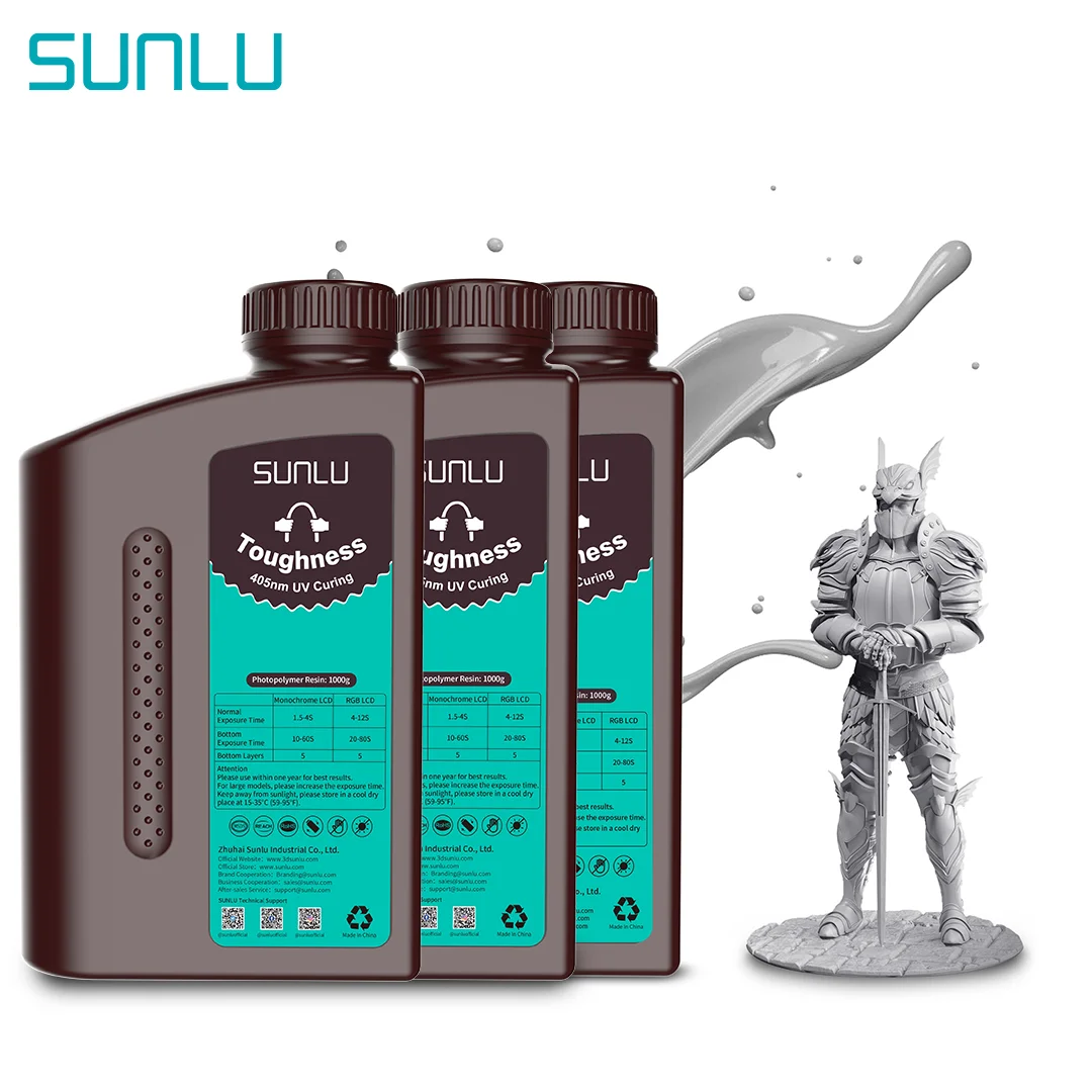 SUNLU High Toughness UV Resin 1000Gx3 Bottles High Rigidity For LCD 3D Printer Printing Material Photon Mono X Photon S Zero