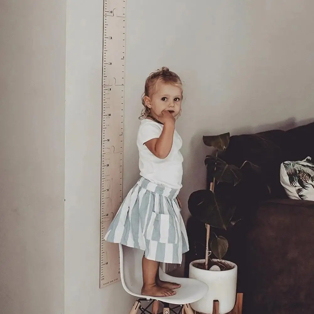Wall Hanging Kids Growth Chart Precise Scale Children Room Baby To Adults Boys Girls Wooden Splicing Height Measurement Ruler