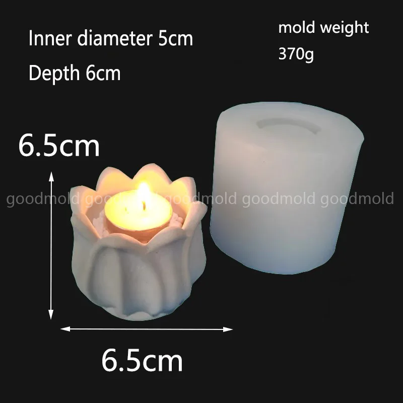 Different Flower Candle Moulds Tulip Cherry Blossoms Peony Rose Scented Candle  Silicone Mold Handmade Soap Lotus Wax Molds