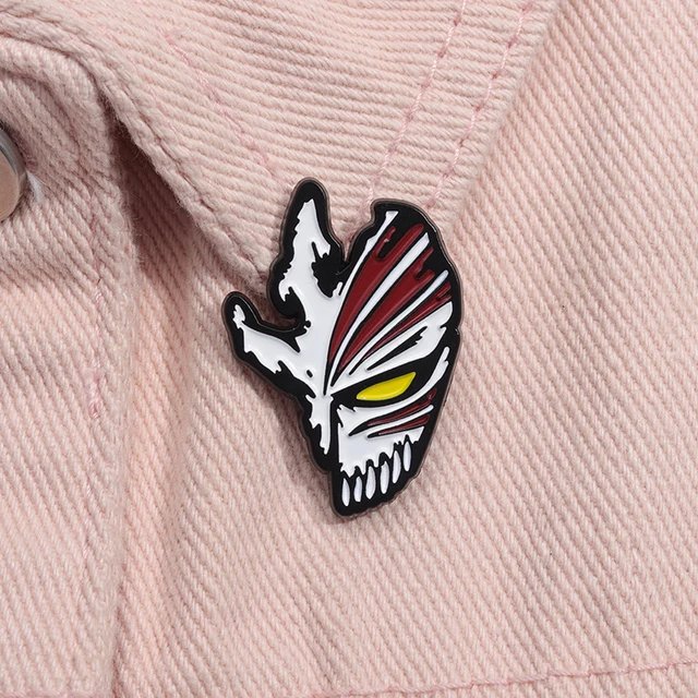 Bleach personagens anime kurosaki ichigo broche máscara toshiro masculino e  feminino jaqueta mochila acessórios decorativos presente - AliExpress