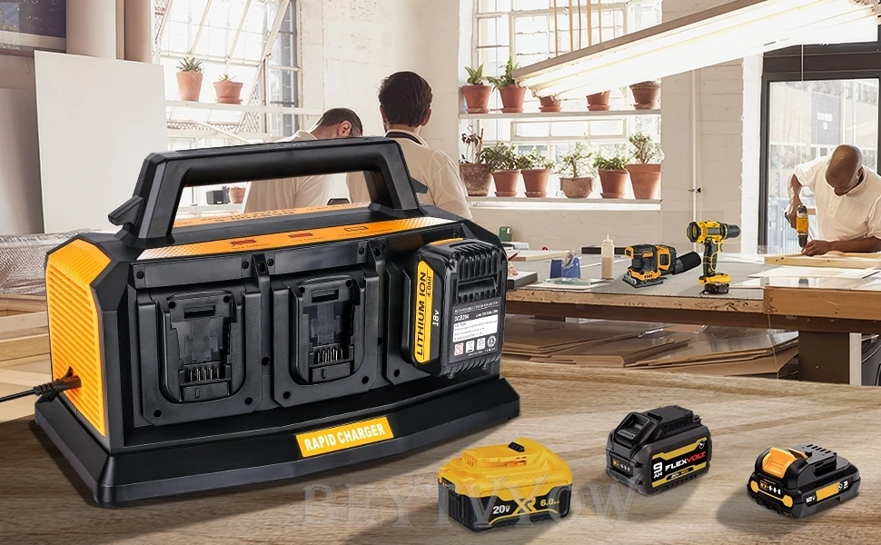 Super Battery Charger for Dewalt 20V Battery And FlexVolt 20V/60V Battery Rapid