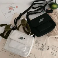 Casual Collage Student Messenger Bag Women Small Bag Canvas Shoulder Bag For Women Print Crossbody Bags Bolsas Sac - Image 2