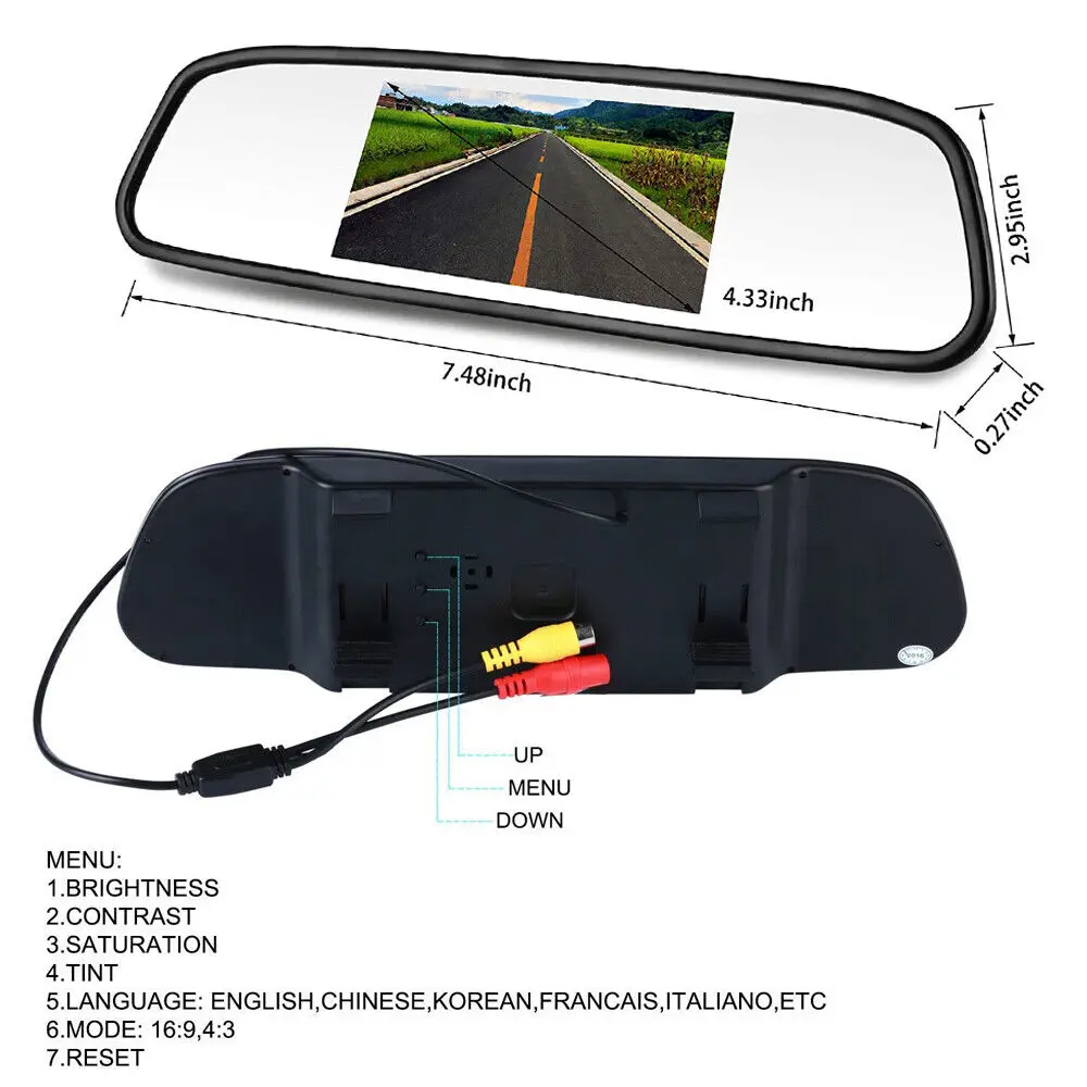 Wireless Backup Camera with 4.3