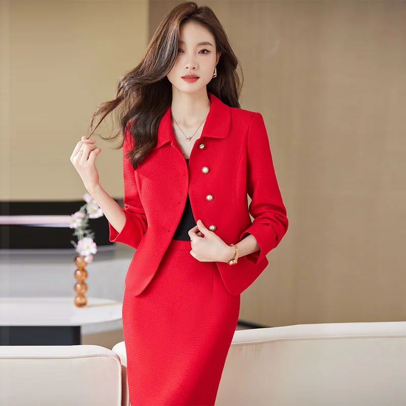 

Chic Style Suit Dress for Women Age-Reducing Spring/Autumn Season Professional and Elegant Goddess Style High-end Two-piece Set