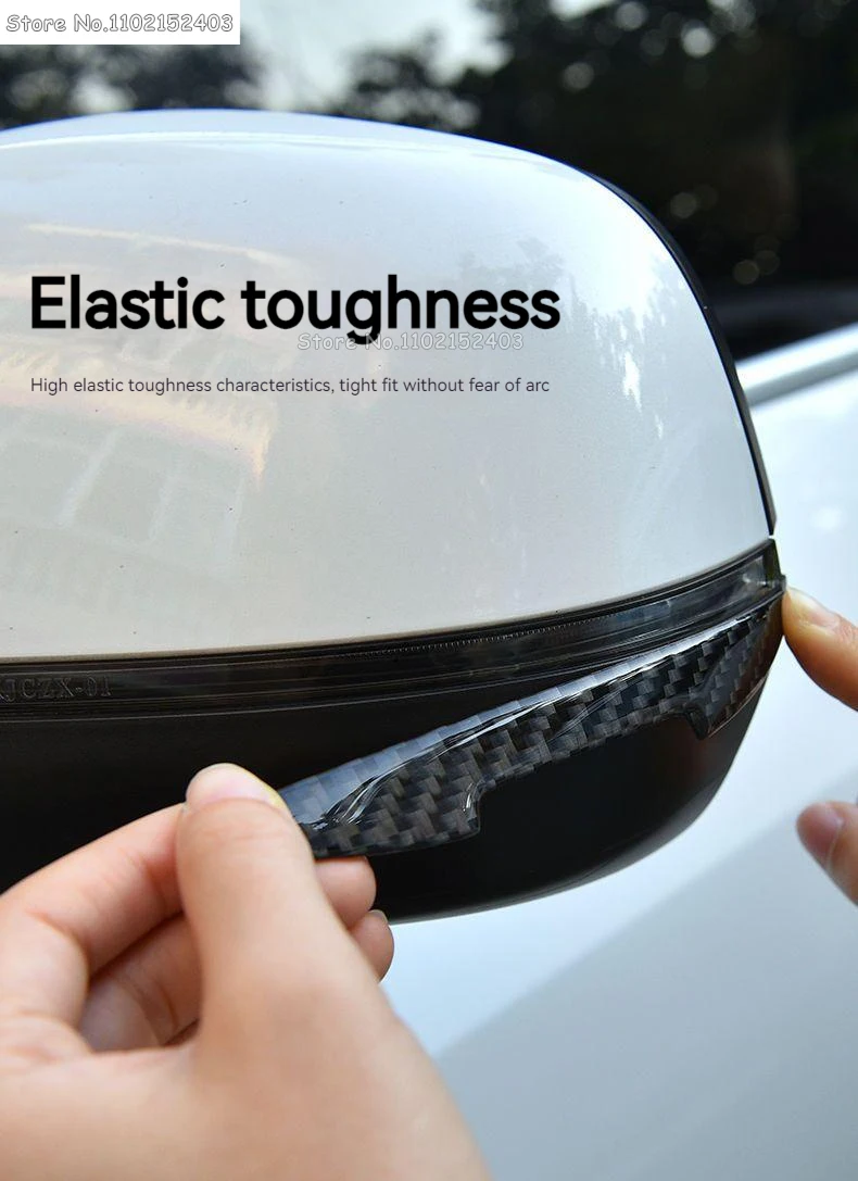 Car Door Edge Anti-collision Protector Bar Stickers Carbon Fiber Protective Tape Body Anti-scratch Stick Decorative 4PCS