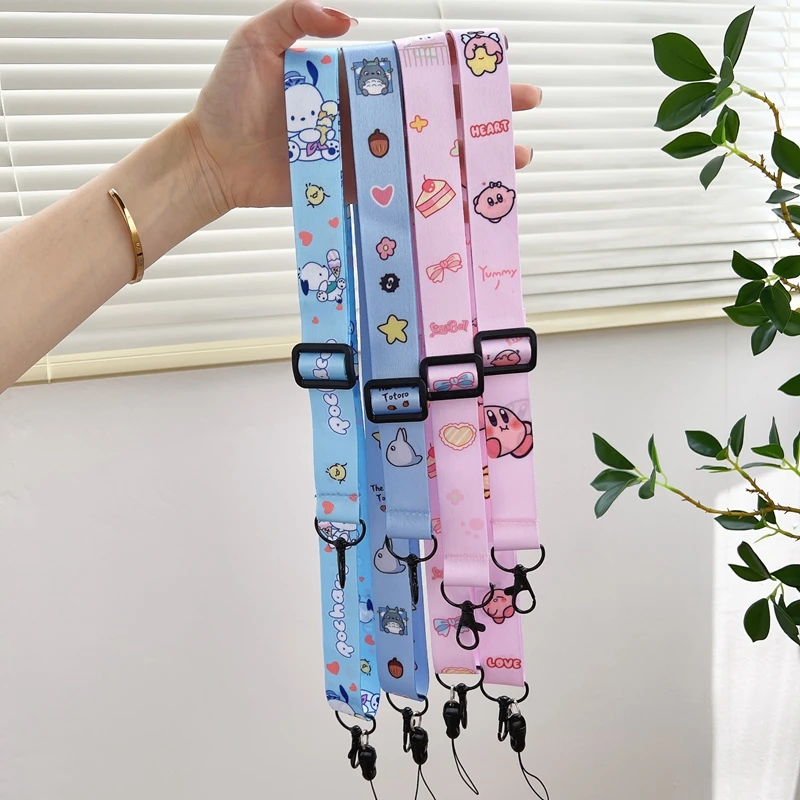 Cute Cartoon DIY Student gift neck straps Crossbody phone lanyard strap for phone straps USB Student card Lanyard keys Straps