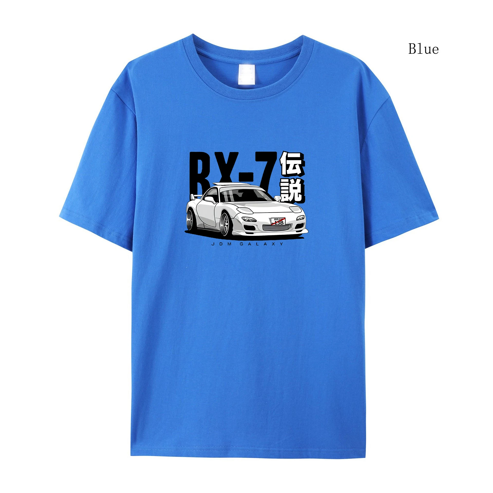 

Initial D JDM T-shirt Vintage RX7 FD Drift Japanese Cars Printed Summer Short sleeved T-shirt Loose Men Short sleeved Top