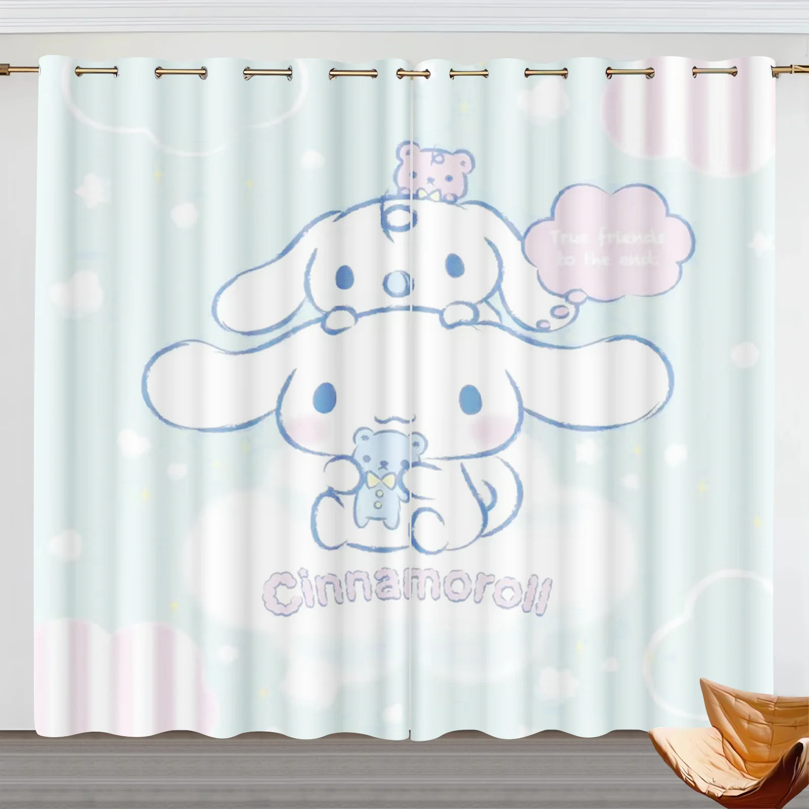 

Cinnamoroll Cartoon Advanced Curtain Window Home Decoration Animation Blackout Children Bedroom Fashion Style
