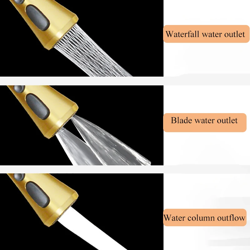 Golden Stainless Steel Kitchen Sink Double Waterfall Digital Display Sink Embossed Large Single Slot Multi-functional Wash Basin