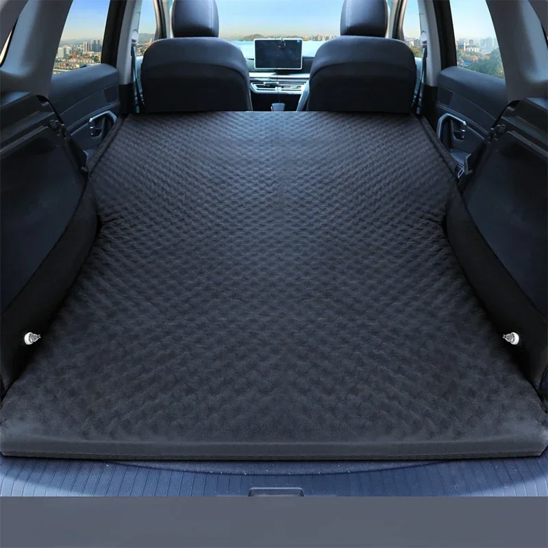 SUV Trunk Travel Air Cushion Inflatable Air Mattress Outdoor Camping Inflatable Special Suede Fabric Car Travel Bed