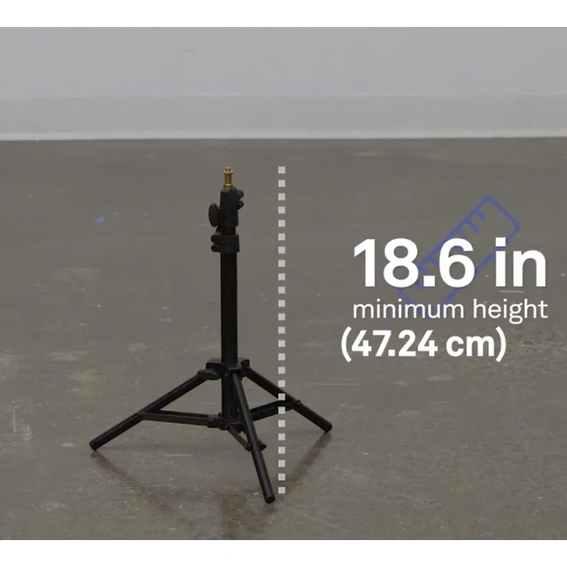 KUPO 033 Low Mini Kit Stand, Max Height 129cm (50.8"), Brass 5/8&rdquo; (16mm) Baby Stud