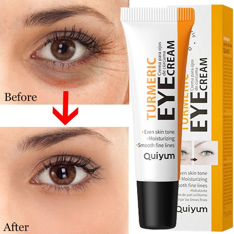 

Anti-Wrinkle Eye Cream Turmeric Fade Fine Lines Anti Dark Circles Serum Remove Eye Bags Puffiness Anti-Aging Firm Eye Care 15g