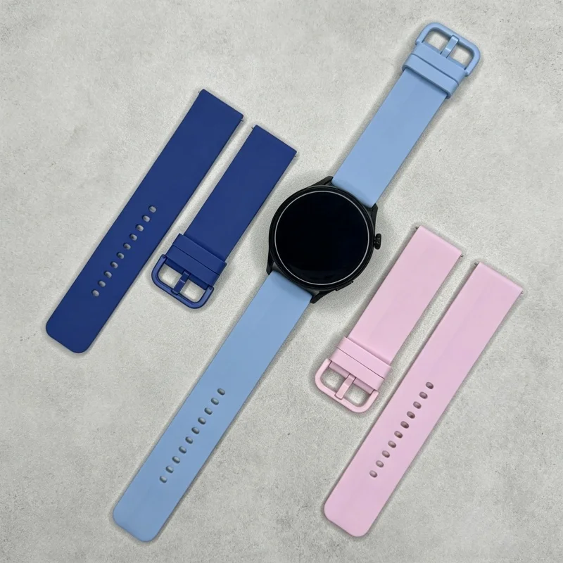 Silicone Sports Strap - Premium Soft Wristband, 22mm