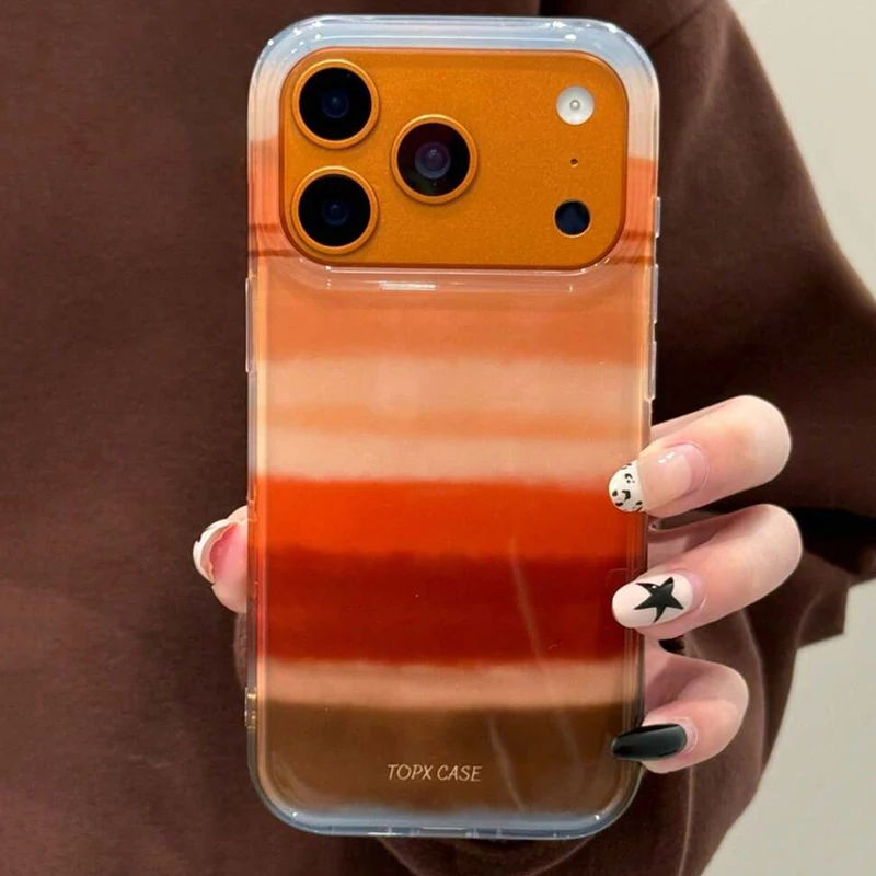 Retro Sunset Stripes Shockproof Phone Case with Bumper Cover