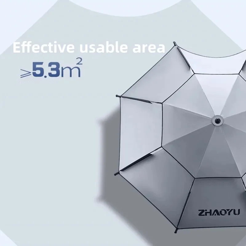 Fold parasol fishing umbrella 360&deg; adjustment 2-2.6M for summer sun protection anti-UV