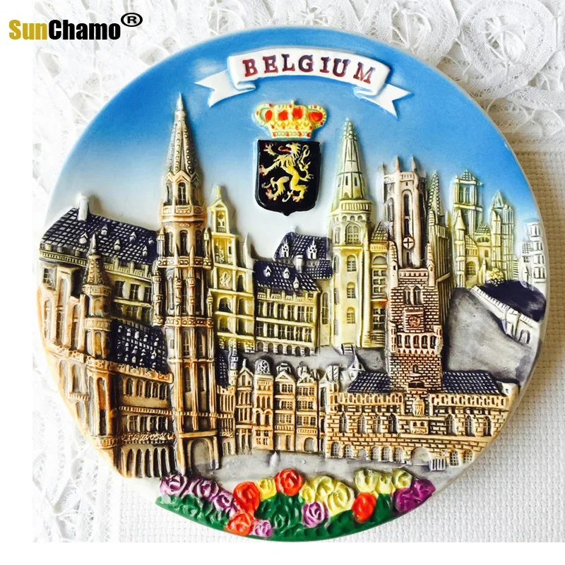 15cm Italian Sicilian Village Aegean Greek Creative Disk Background Decoration Display Hand-painted Ceramic Disctourist Souvenir 4
