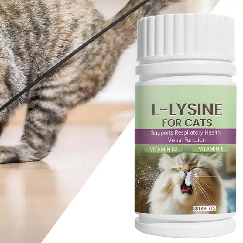 Mild Cats Supplement Sneezing Kitten Tears Care Tablets Respiratory Health Overall Body Nutritional Care Tablets 80pcs