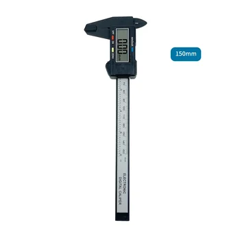 150mm / 100mm Electronic Digital Caliper – Carbon Fiber Vernier Caliper Gauge with LCD Display, Micrometer Measuring Tool for Internal & External Dimensions, Digital Ruler ±0.2mm Accuracy - 150mm