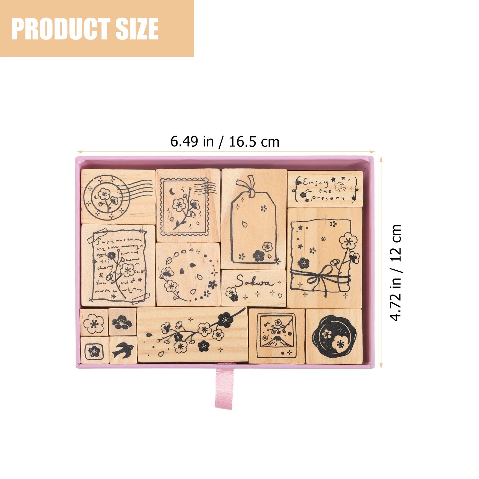 스크랩북 우표, 꽃 요소, 사진 앨범, 나무 공예용 핸드 우표