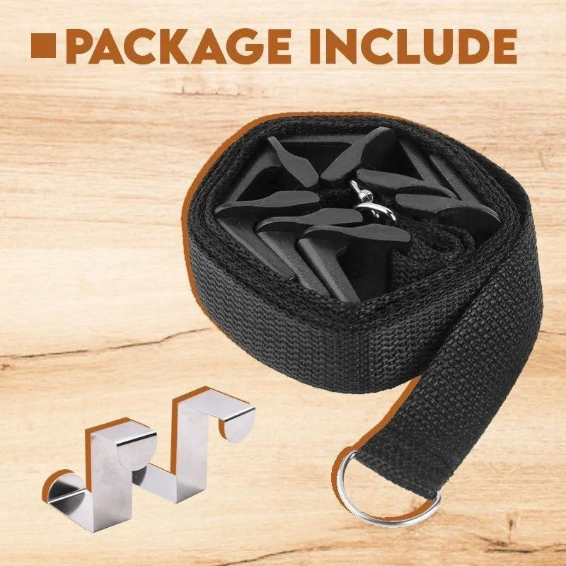 Adjustable Rear Door Hook Clothes Organizer Door Back Hook Rope Hanging Hat Handbag Organizer Seamless Over