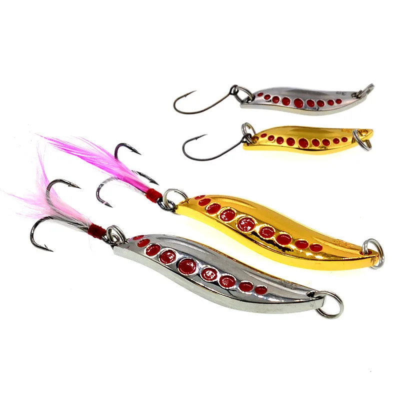 3g Fishing Hard Bait Lead Fish Lure Casting Spoon Metal Jig Spinner Accessory-qk 