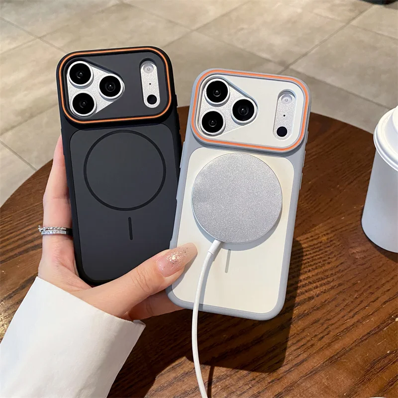 Luxury Matte Magnetic Wireless Charging Shockproof Phone Case