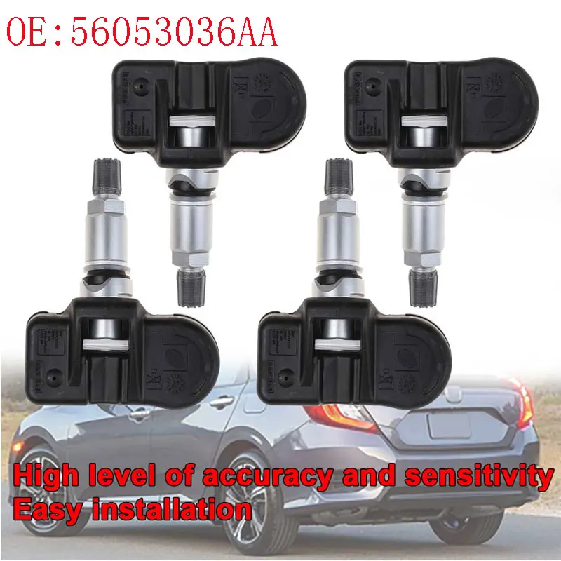 

4PCS New TPMS Tire Air Pressure Monitor System Sensor For Dodge Chrysler Jeep 315 MHz 56053036AA